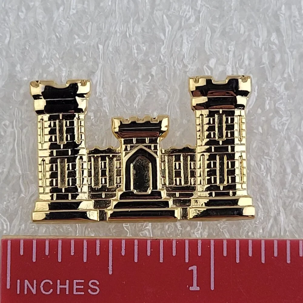US Army Corps of Engineers Insignia Pin USACE Gold Castle
